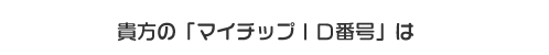 マイチップ番号